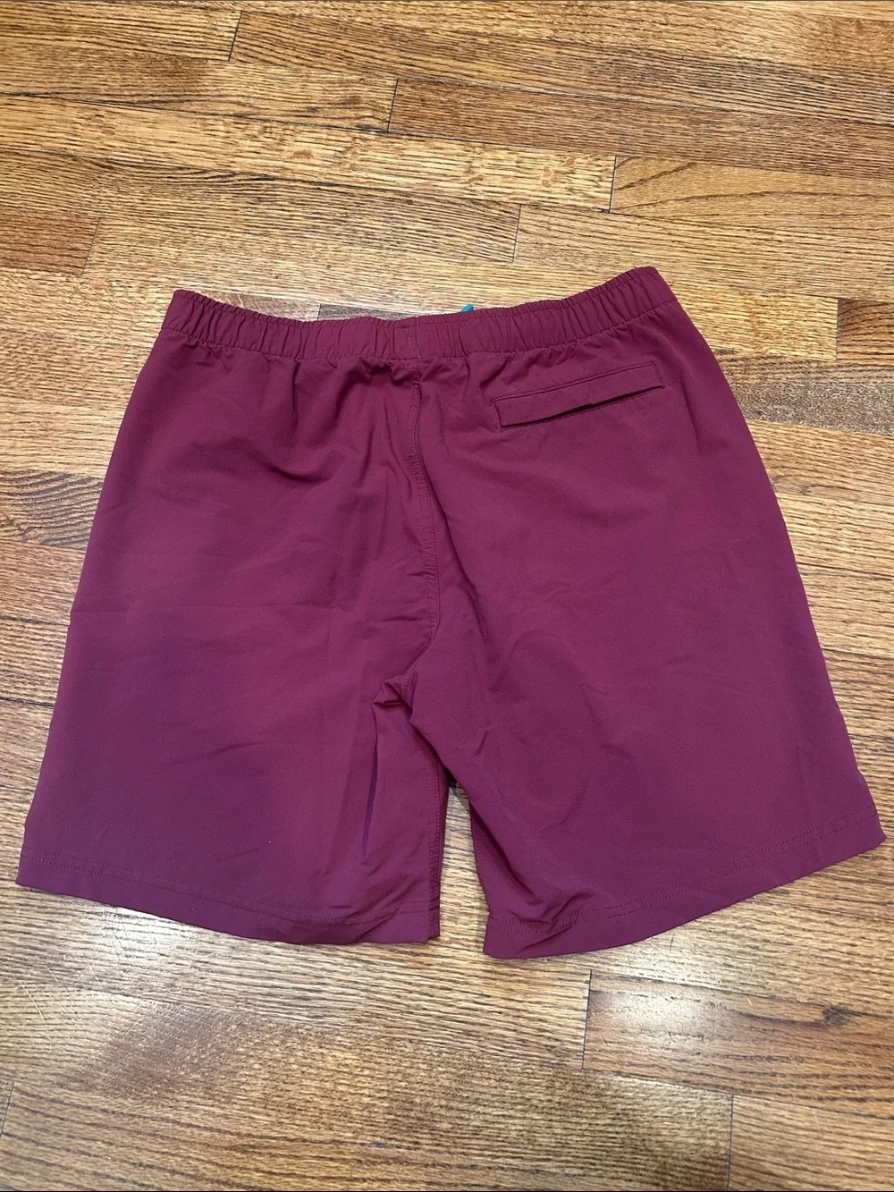 Men's Deep Burgundy Swim & Day-to-Day Shorts with Elastic Waist - Small, NWOT